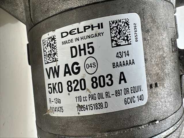 Foto 3ª: Compresor Aire Acondicionado Volkswagen Golf 1.6 TDI VI [DCAY] (2012)