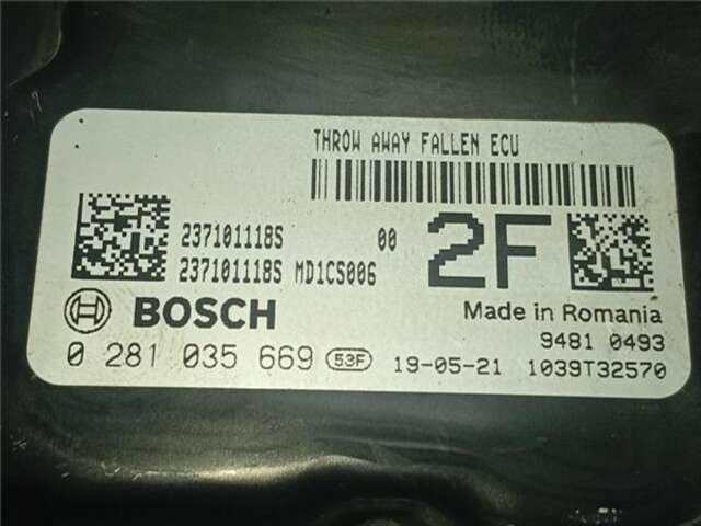 Centralita Motor ECU Dacia Dokker 1.5 ESSENTIAL [1.5 LTR. - 70 KW BLUE DCI DIESEL FAP CAT]