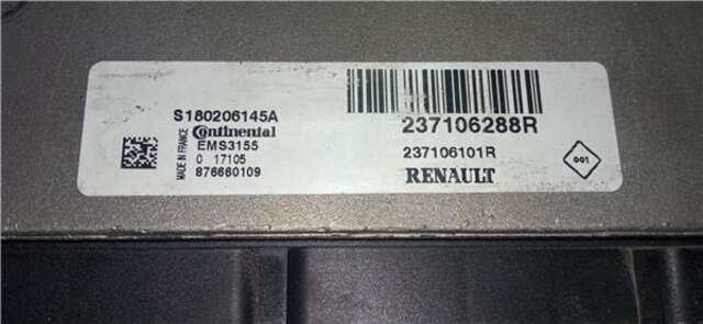 Centralita Motor ECU Renault Megane 1.2 EXPERIENCE [1.2 LTR. - 74 KW TCE ENERGY] IV BERLINA 5P (12.2015-_)