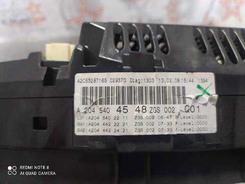 Cuadro de Instrumentos Mercedes Clase C 160 C 220 CDI 204.008) BERLINA 170CV 125KW