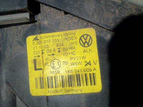 Foto 3ª: Faro Izquierdo Volkswagen Golf CONCEPTLINE E) BERLINA 105CV 77KW [BKC] (2004)