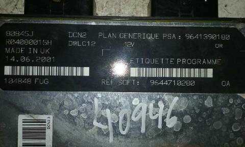 Foto 2ª: Centralita Motor ECU Peugeot 206 1.9 DIESEL BERLINA 69CV 51KW [WJY] (2001)