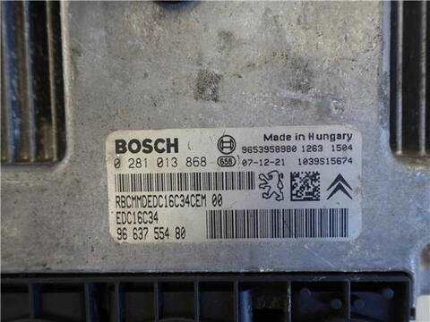 Foto 3ª: Centralita Motor ECU Peugeot 207 1.6 HDI 90CV 66KW [9HX (DV6ATED4)] (2008)