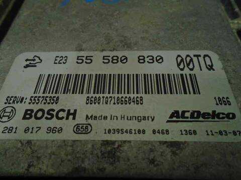 Foto 3ª: Centralita Motor ECU Opel Corsa NAVI 95CV 70KW [A13DTC] (2011)