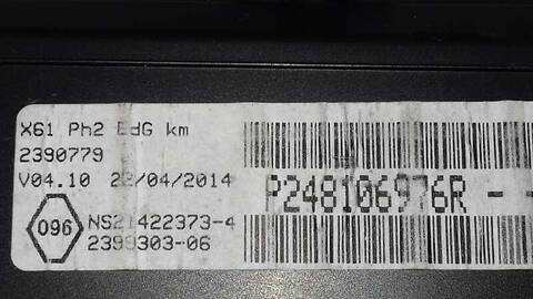 Foto 3ª: Cuadro de Instrumentos Renault Kangoo 1.5 DCI DIESEL FAP 75CV 55KW [K9K608] (2014)