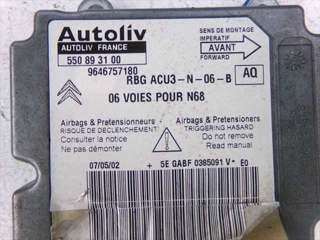 Foto 2ª: Centralita Airbag Citroen Xsara 2.0 HDI 1999-2010 [RHY] (2002)