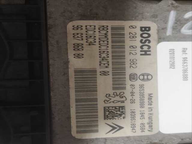 Foto 2ª: Centralita Motor ECU Peugeot Expert 9HU FURGON (2007)