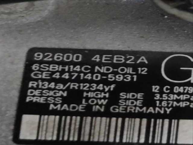 Foto 3ª: Compresor Aire Acondicionado Renault Kadjar 1.5 BLUE DCI 115 HLA6) (2015)