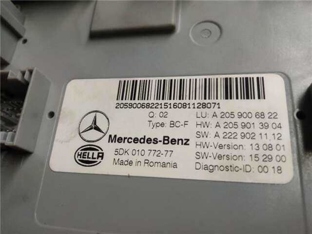 Foto 3ª: Centralita Motor ECU Mercedes Clase C 160 2.1 C 220 BLUETEC - D (205.004) [2.1 LTR. - 125 KW CDI CAT]