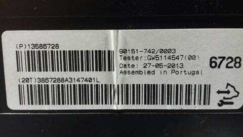 Foto 3ª: Centralita Aire Acondicionado Opel Astra EXCELLENCE 131CV 96KW [A17DTS] (2013)