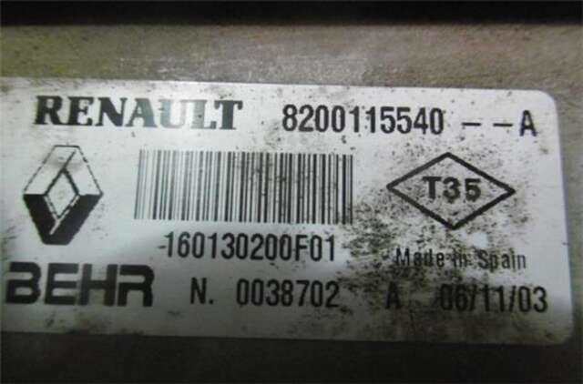 Intercooler Renault Scenic 1.9 AUTHENTIQUE [1.9 LTR. - 88 KW DCI DIESEL] (JM)(2003-_)