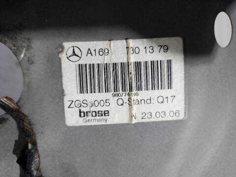 Foto 3ª: Elevalunas Manual Trasero Izquierdo Mercedes Clase A 140 A 200 CDI 169.008) 140CV [OM640941] (2004)
