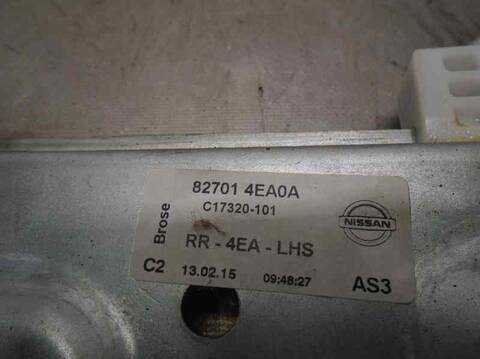 Foto 3ª: Elevalunas Manual Trasero Izquierdo Nissan Qashqai 360 116CV 85KW [HRA2] (2015)