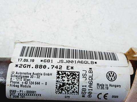 Foto 4ª: Airbag Cortina Delantero Derecho Volkswagen T-Cross ADVANCE 116CV 85KW [DKRF] (2019)