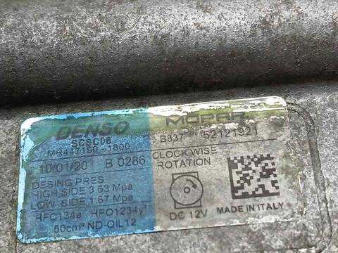 Foto 3ª: Compresor Aire Acondicionado Fiat 500 LOUNGE 69CV 51KW [46341162] (2020)