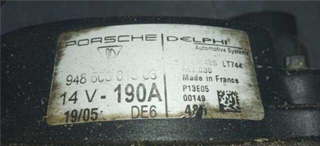 Alternador Porsche Cayenne 4.5 TURBO [4.5 LTR. - 331 KW V8 TURBO CAT]