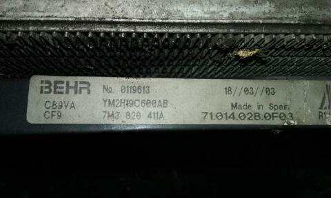 Foto 2ª: Radiador Calefaccion A.A. Seat Alhambra 1.9 TDI 115CV 85KW [AUY] (2003)