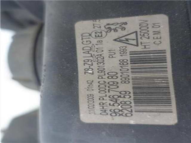 Foto 3ª: Faro Izquierdo Peugeot 607 2.7 BASICO 204CV 150KW [UHZ (DT17TED4)] (2005)
