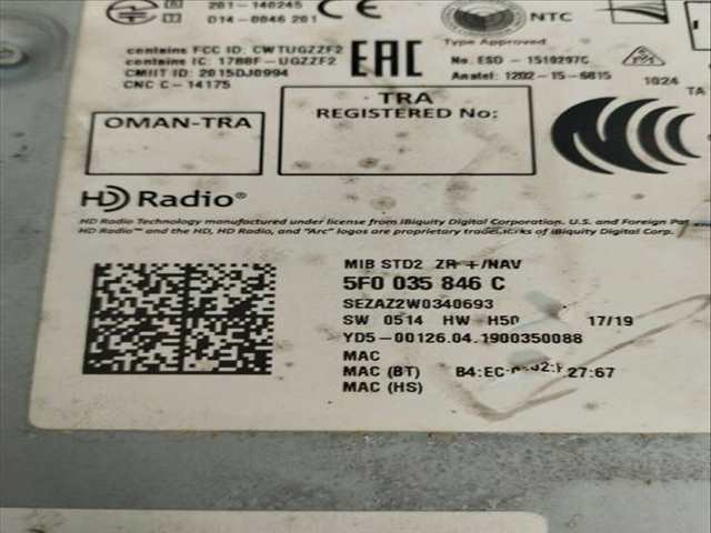 Foto 3ª: Sistema Audio Radio CD Seat Ibiza XCELLENCE 116CV 85KW [DKRF] (2019)