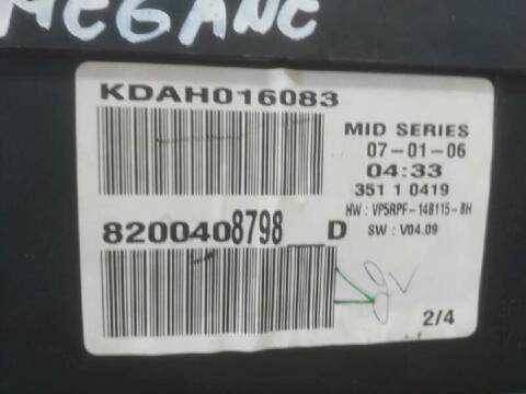 Foto 4ª: Cuadro de Instrumentos Renault Megane DYNAMIQUE BERLINA 110CV 81KW II BERLINA 5P [F9Q804] (2006)