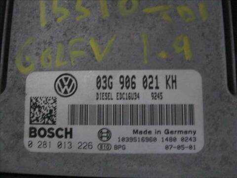 Foto 2ª: Centralita Motor ECU Volkswagen Golf 1.9 TDI 105CV 77KW [BXE] (2007)