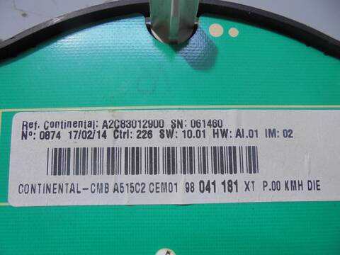 Foto 4ª: Cuadro de Instrumentos Citroen C3 COLLECTION 95CV 70KW [8H01] (2014)