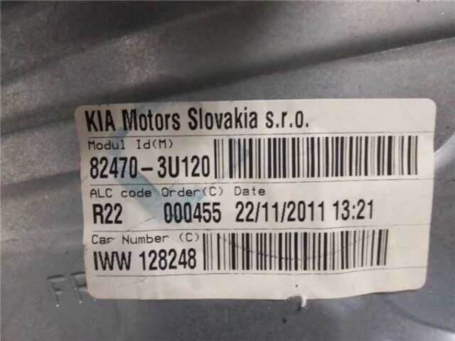 Foto 3ª: Elevalunas Eléctrico Delantero Izquierdo Kia Sportage 1.6 BASIC 4X2 [1.6 LTR. - 99 KW GDI CAT] [G4FD]