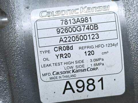 Foto 3ª: Compresor Aire Acondicionado Mitsubishi Space Star KAITEKI 112CV 82KW [3A92] (2022)