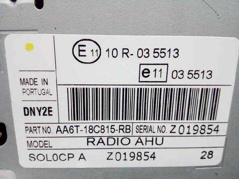 Foto 3ª: Sistema Audio Radio CD Ford Fiesta TITANIUM 95CV 70KW [TZJA] (2012)