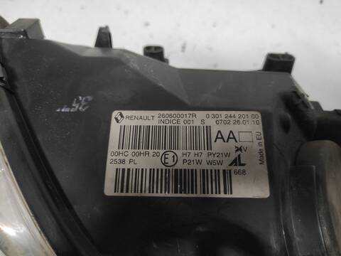 Foto 3ª: Faro Izquierdo Renault Megane K9K832 BERLINA III BERLINA 5P (2010)