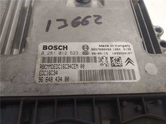 Foto 3ª: Centralita Motor ECU Peugeot 207 1.4 CONFORT [1.4 LTR. - 50 KW HDI] [8HZ / DV4]