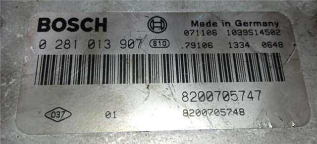 Centralita Motor ECU Renault Scenic 1.9 CONFORT AUTHENTIQUE [1.9 LTR. - 96 KW DCI DIESEL FAP] (JM)(2003-_)