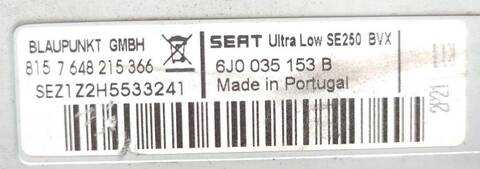 Foto 3ª: Sistema Audio Radio CD Seat Ibiza 1.2 TDI 75CV (2008)