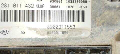Foto 4ª: Centralita Motor ECU Renault Master L1H1 CAJA CERRADA 2.8 TO 99CV 73KW [D-G9U A7] (2003)