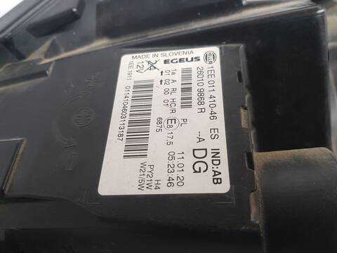 Foto 3ª: Faro Derecho Fiat Talento 1.6 D 121CV 89KW FURGONETA [M9RV710] (2020)