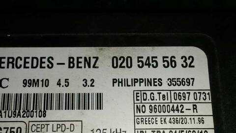 Foto 3ª: Centralita Inmovilizador Mercedes Vito 2.2 16V CDI TD CAT 122CV 90KW CAJA CERRADA (2000)