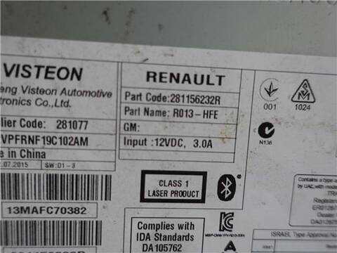 Foto 2ª: Pantalla Multifuncion Renault Kadjar 1.5 XMOD 110CV 81KW [K9K 646] (2016)