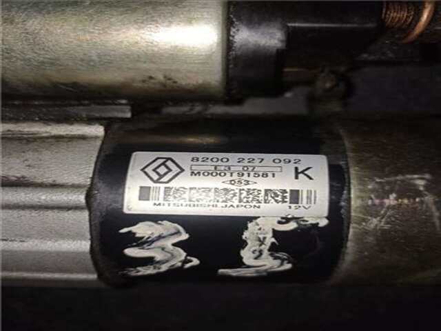 Foto 2ª: Motor de Arranque Renault Scenic 1.5 AUTHENTIQUE [1.5 LTR. - 60 KW DCI DIESEL] (JM)(2003-_) [K9K D7]