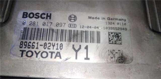 Centralita Motor ECU Toyota Auris 1.4 BÁSICO [1.4 LTR. - 66 KW TURBODIESEL CAT]