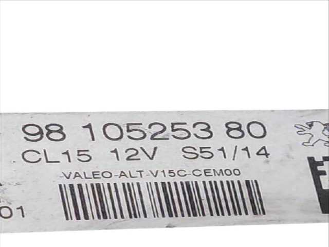 Foto 2ª: Alternador Peugeot 308 1.6 HDI - BLUEHDI 115 LCBHXM LCBHXT) 115CV (2014)