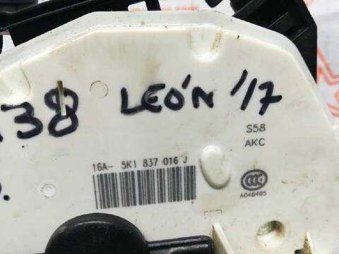 Foto 2ª: Cerradura Puerta Delantera Derecha Seat Leon STYLE 115CV 85KW [DDY] (2017)