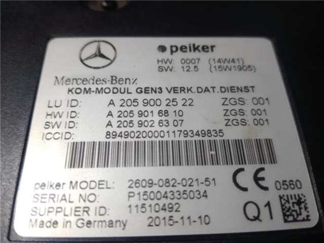 Foto 2ª: Centralita Motor ECU Mercedes Clase C 160 2.1 C 220 D (205.304) [2.1 LTR. - 125 KW CDI CAT] [651.921]