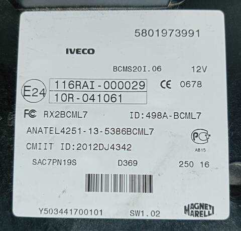 Foto 2ª: Caja Reles Fusibles Iveco Daily F1AGL411C FURGON (2017)