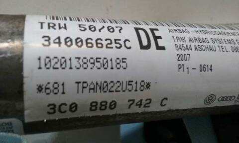 Foto 3ª: Airbag Cortina Delantero Derecho Volkswagen Passat HIGHLINE 140CV 103KW [BKP] (2007)