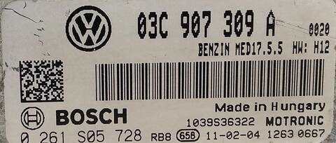 Foto 2ª: Centralita Motor ECU Volkswagen Golf 1.4 16V TSI 1390 CM3) 122CV (2008)