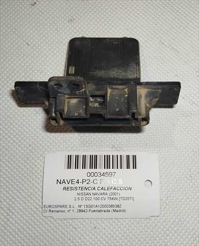 Foto 2ª: Calefacción Nissan Navara 2.5 D D22 100 CV [TD25TI] (2001)