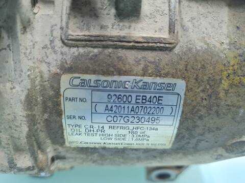 Foto 2ª: Compresor Aire Acondicionado Nissan Navara 2.5 DCI DIESEL CAT 171CV 126KW [YD25DDTI] (2007)