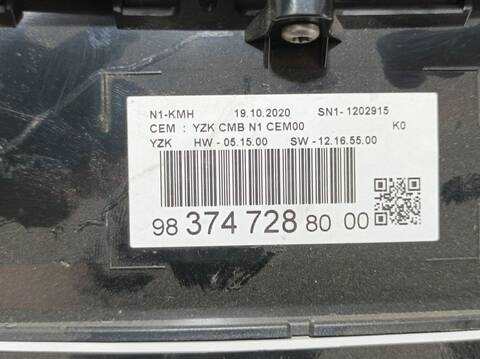 Foto 3ª: Cuadro de Instrumentos Citroen Jumpy CONTROL M 102CV 75KW FURGON [YH01] (2021)