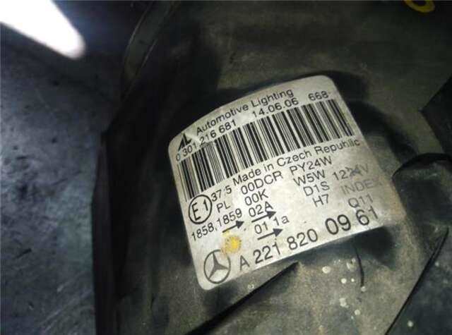 Foto 2ª: Faro Izquierdo Mercedes Clase S 220 3.0 S 320 CDI L (221.122) [3.0 LTR. - 173 KW CDI CAT] [642930]