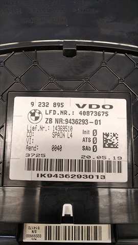 Foto 3ª: Cuadro de Instrumentos Bmw Serie 4 420 2.0 DIESEL [N47D20C] (2014)